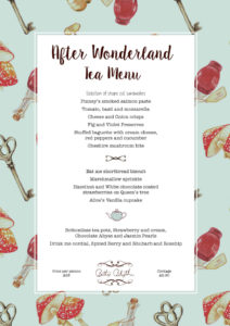 London afternoon tea menu